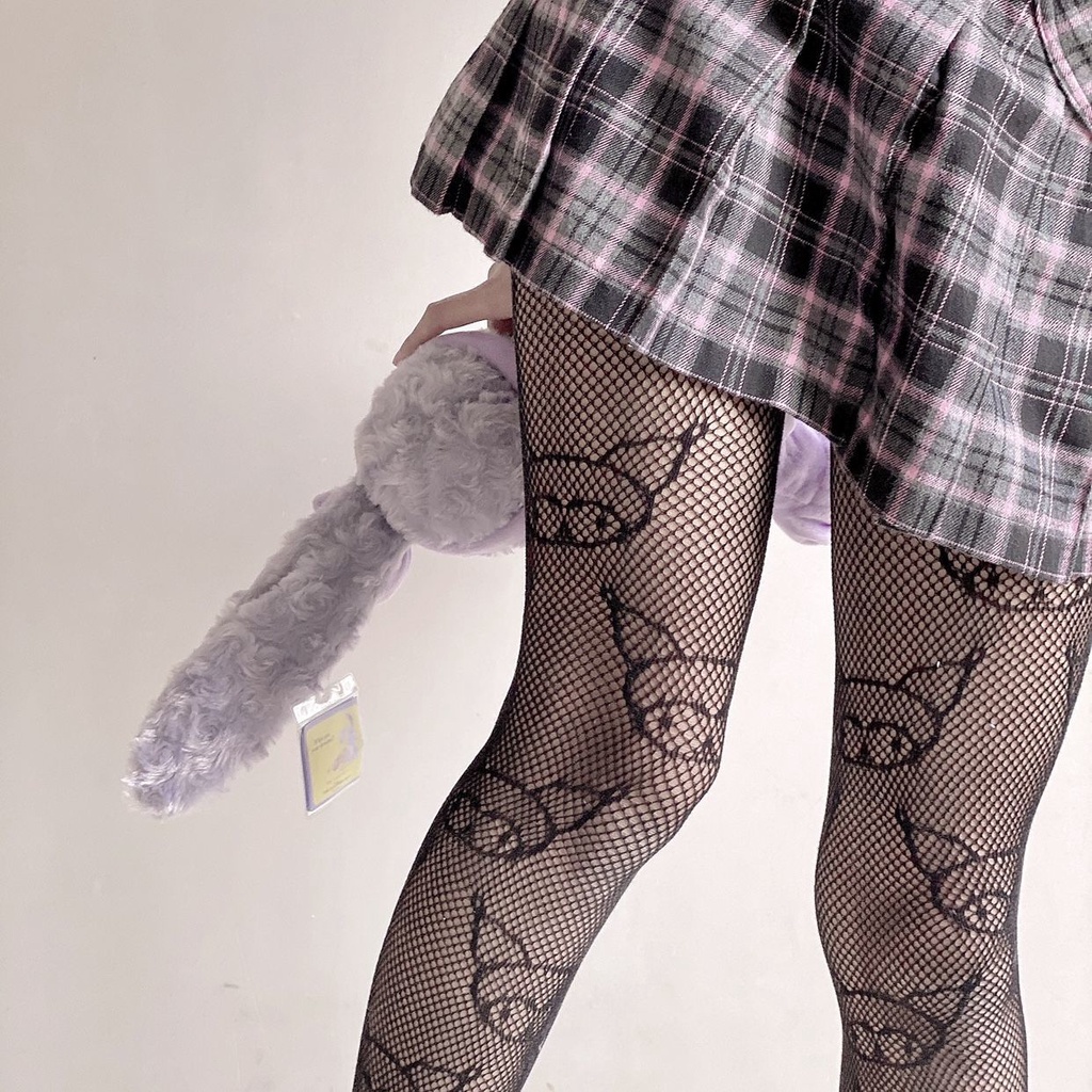 Kawaii Fishnet Stockings Kuromied Designer Tight Sexy Pantyhose Cute  Cartoon Lolita Party Anime G Goth Stockings Women - Escorrega o Preço