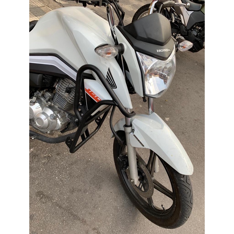 Protetor de carenagem Dianteiro CG 160 PRETO FOSCO com Kit pedaleira e borrachinha