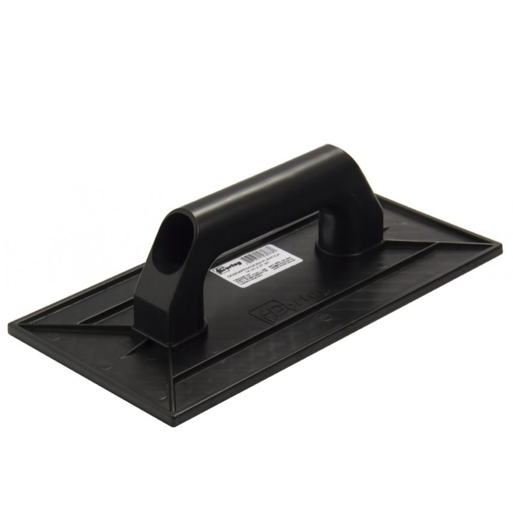 Desempenadeira Plástica Estriada Cabo Plástico Preta 27x14cm