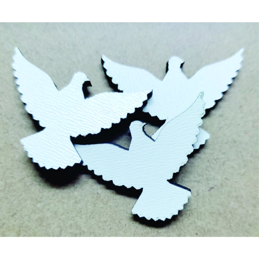 Kit 50 un Mini Pomba em MDF branco 3mm em Oferta na Shopee