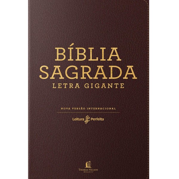 Bíblia Leitura Perfeita NVI | Letra Gigante | Marrom em Oferta na Shopee