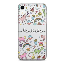 Capa de Celular Capinha Unicórnio Arco-Iris