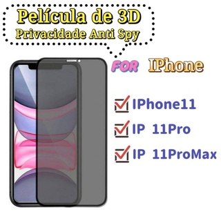 Película Vidro 3d Privacidade Anti Spy IPhone 11 Pro Max