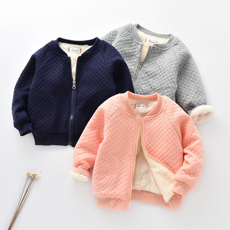 Baby Boys Clothes Cute Fleece Winter Warm Baby Girl Jacket Casual Baseball Uniform Outerwe...