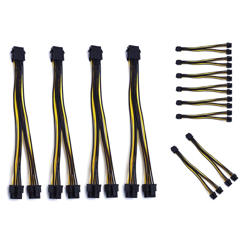 Cavo Splitter Alimentazione PCI-E Da 8 Pin A 2 X (6+2) – Per GPU E CPU – 15cm - Foto 3