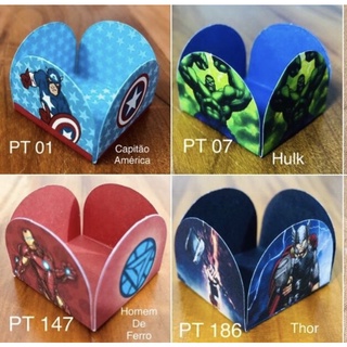 50 forminhas para doces vingadores festa infantil// em Oferta na Shopee