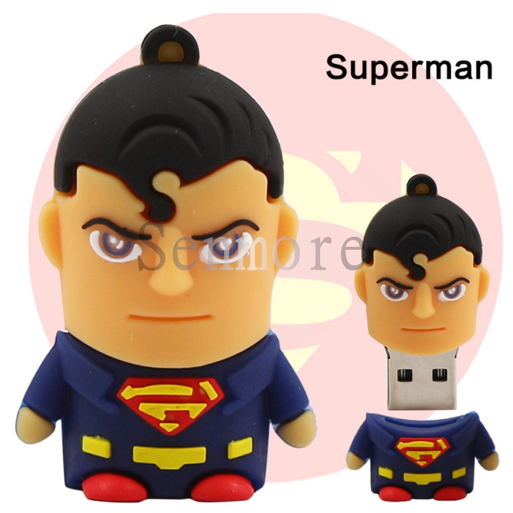 Pendrive Cartoon 1GB 8GB 16GB 32GB 64GB 128GB Superman Flash Drive Memory Stick Reliable Storage Super Hero USB 2.0