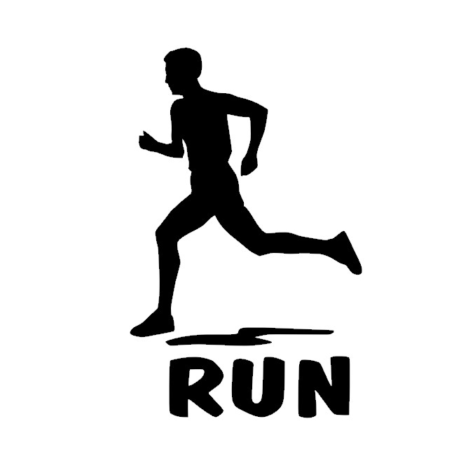 2 Adesivos Carro Corredor Run Esporte Runner Atleta Maratona