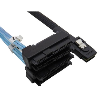 CableDeconn Connettori Mini SAS 36 SFF-8087 A (4) SFF-8482 Con Alimentazione SATA, 0,5 M