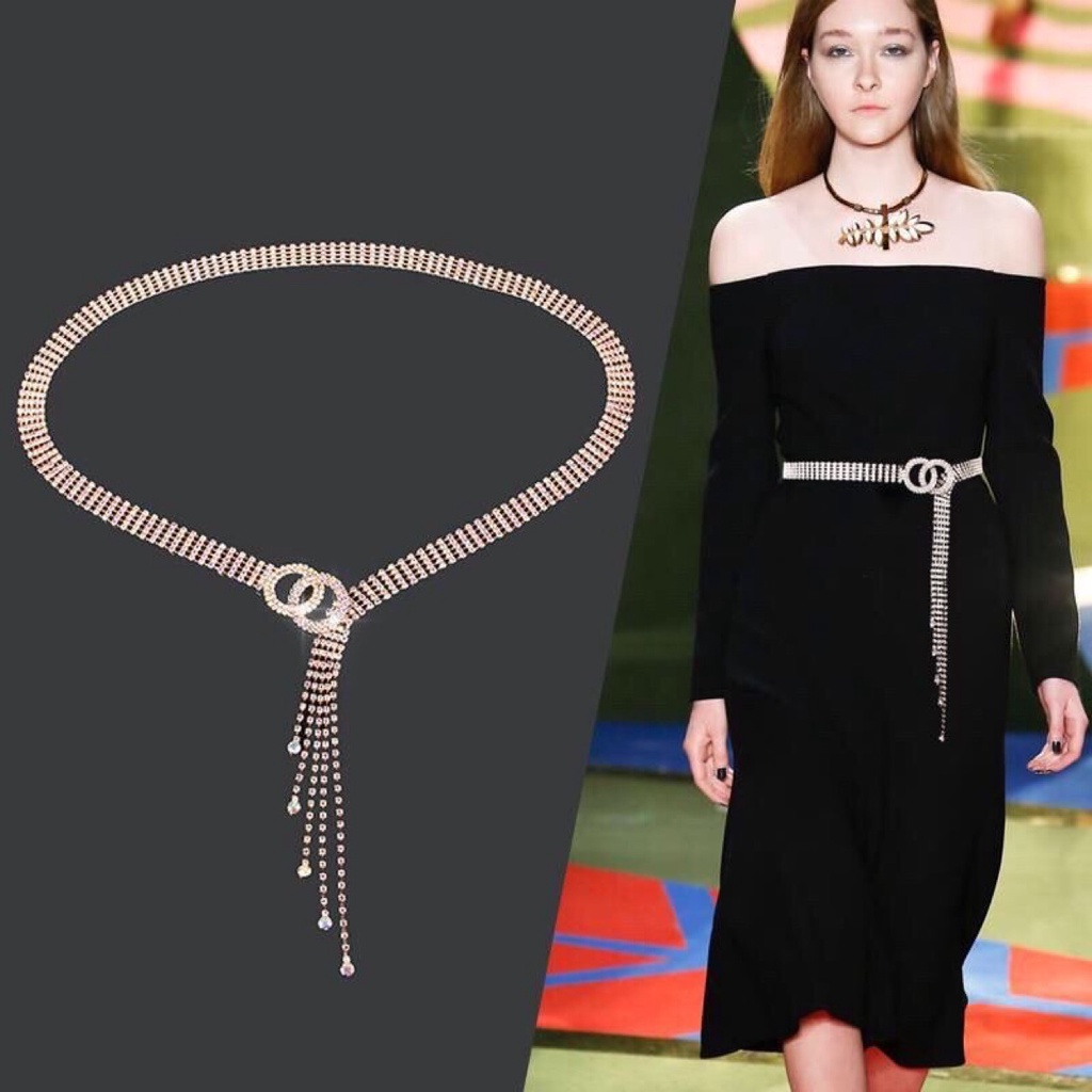 Conjunto De Cinto Feminino De Diamante Com Cristal/Decoração De Casamento