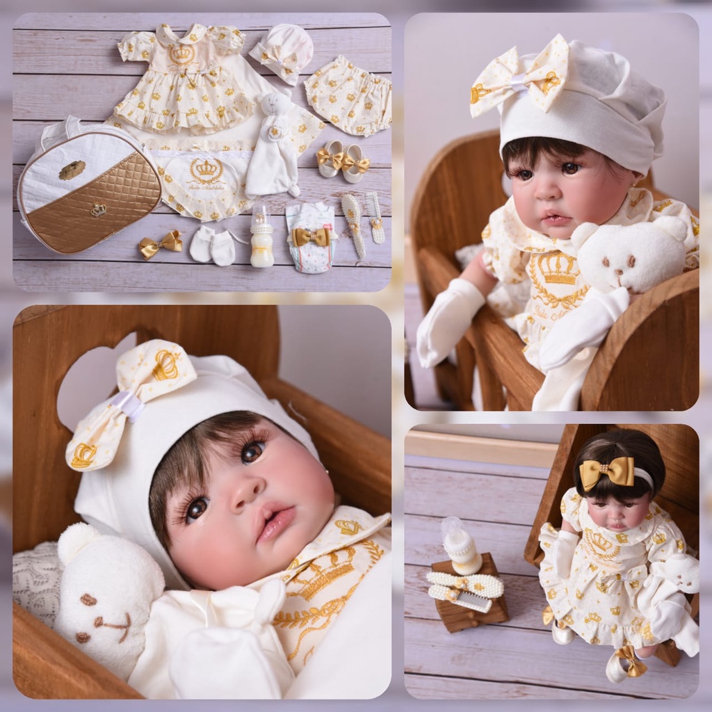 Boneca Baby Grande com Roupa de Fada Madrinha Realista - USA Magazine