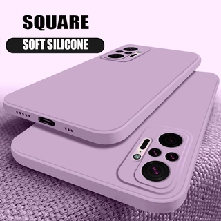 Capa De Silicone Quadrada Para Xiaomi Redmi Note 10/10S Pro Max/Protege O Len