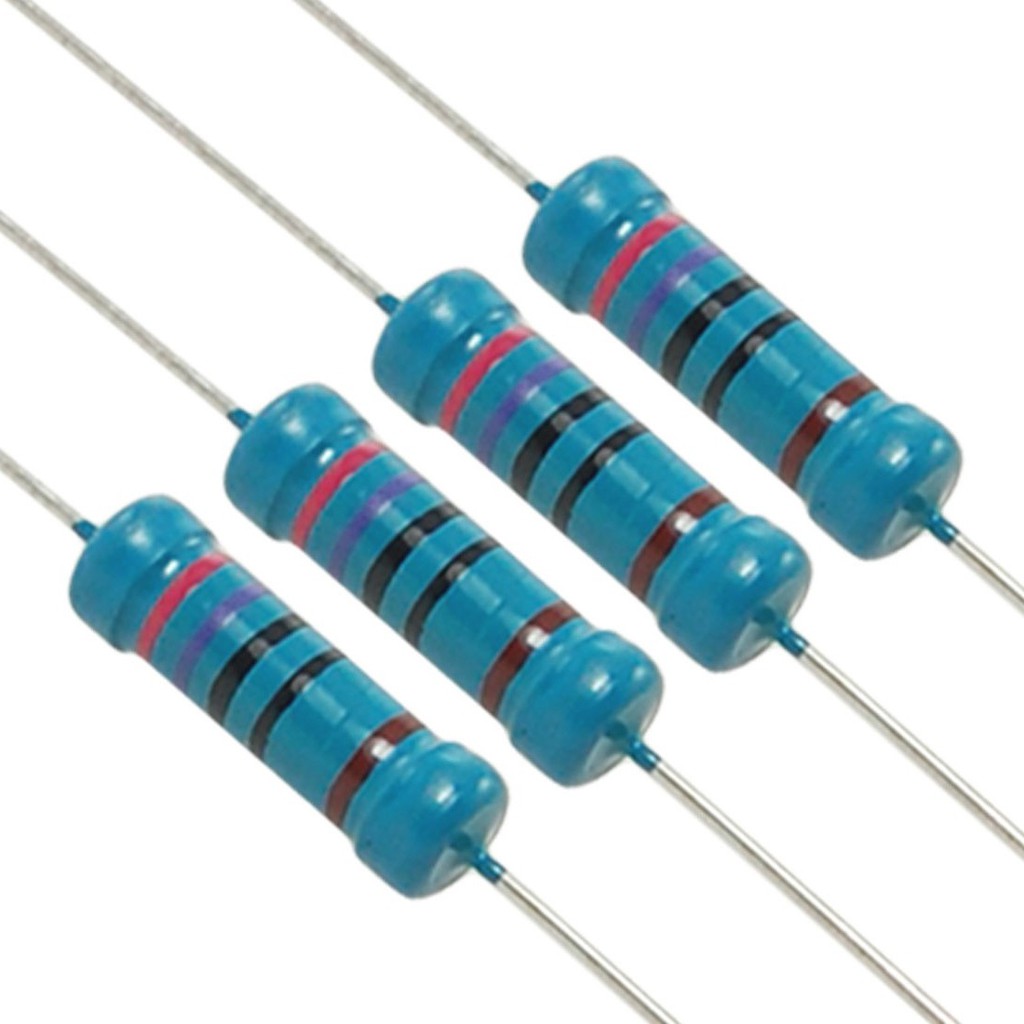 Resistor Metal Film 2,7 ohms 2w 2R7 ligar led 10w 12v ligar led 3w 12v 24v em Oferta na Shopee