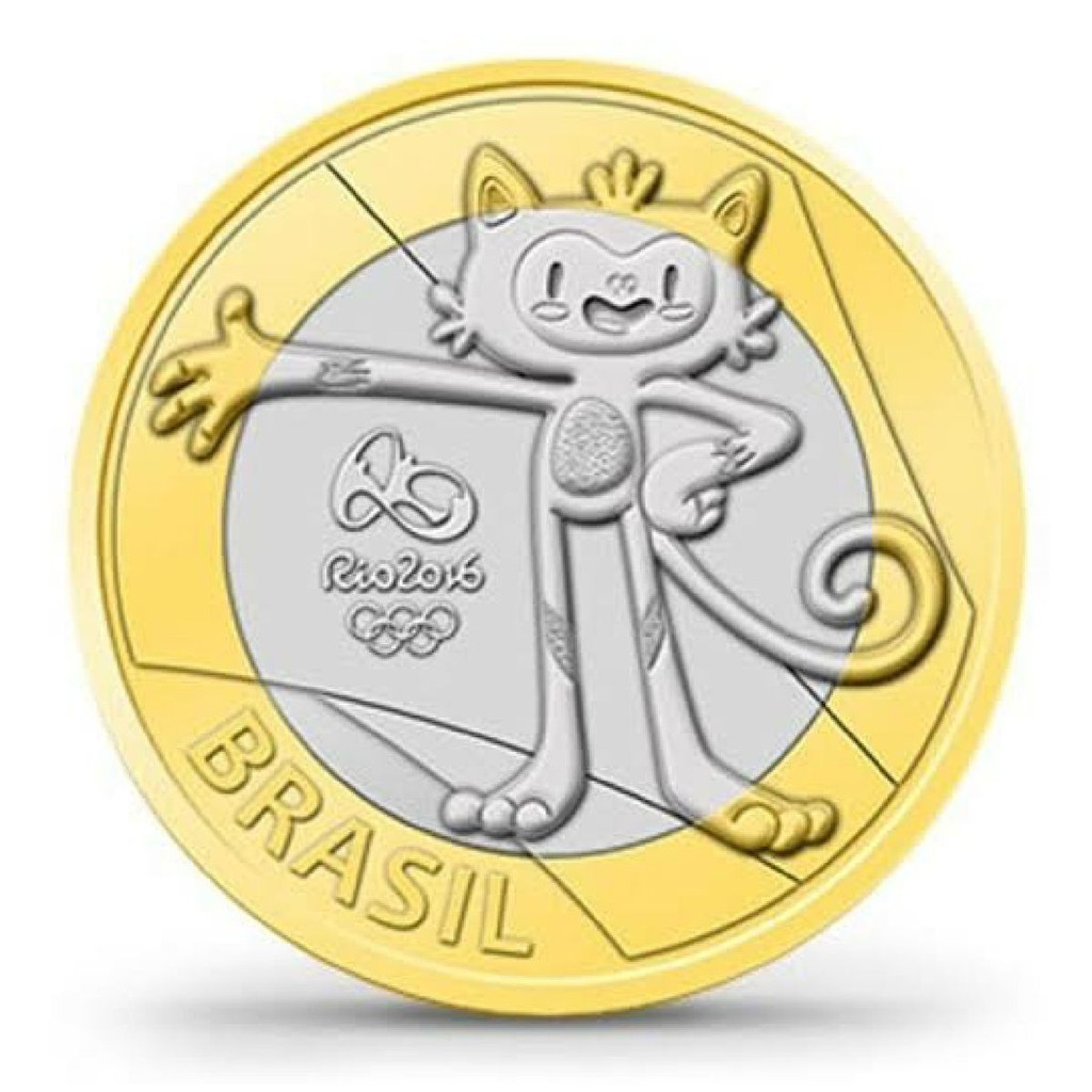 Moedas Comemorativas Olimpiadas Rio 16 Mascote Vinicius Flor De Cunho Shopee Brasil