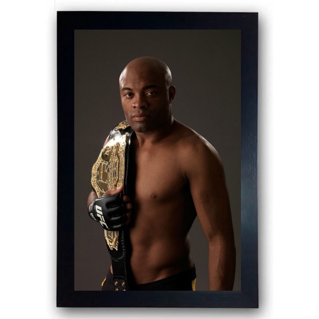 Quadro Ufc Mma Anderson Silva C/ Cinturão Moldurado Cod.3