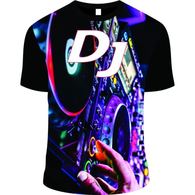camiseta DJ controlador de som music balada 2022 remixes volume som estampada.