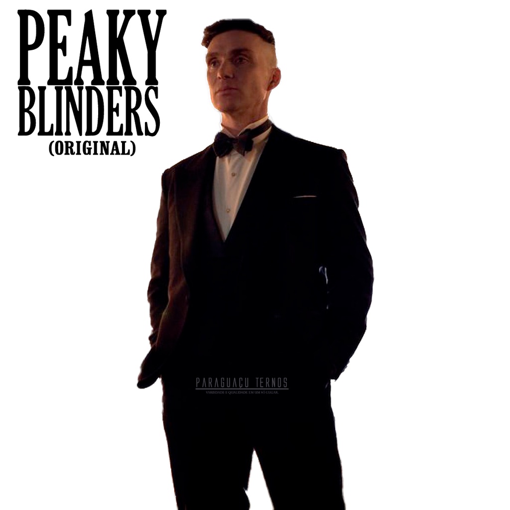 Terno Masculino Preto + Colete Social Peaky Blinders Slim Fit Premium C/ Regulagem nas Costas