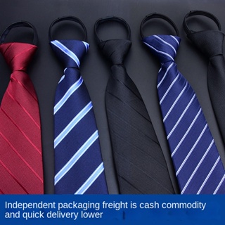 8CM Men's Zipper Tie Gravata Administrative Business Dress Groom Wedding Tie Gravatas Vestido de noite Festa Reunião Tie em Oferta na Shopee