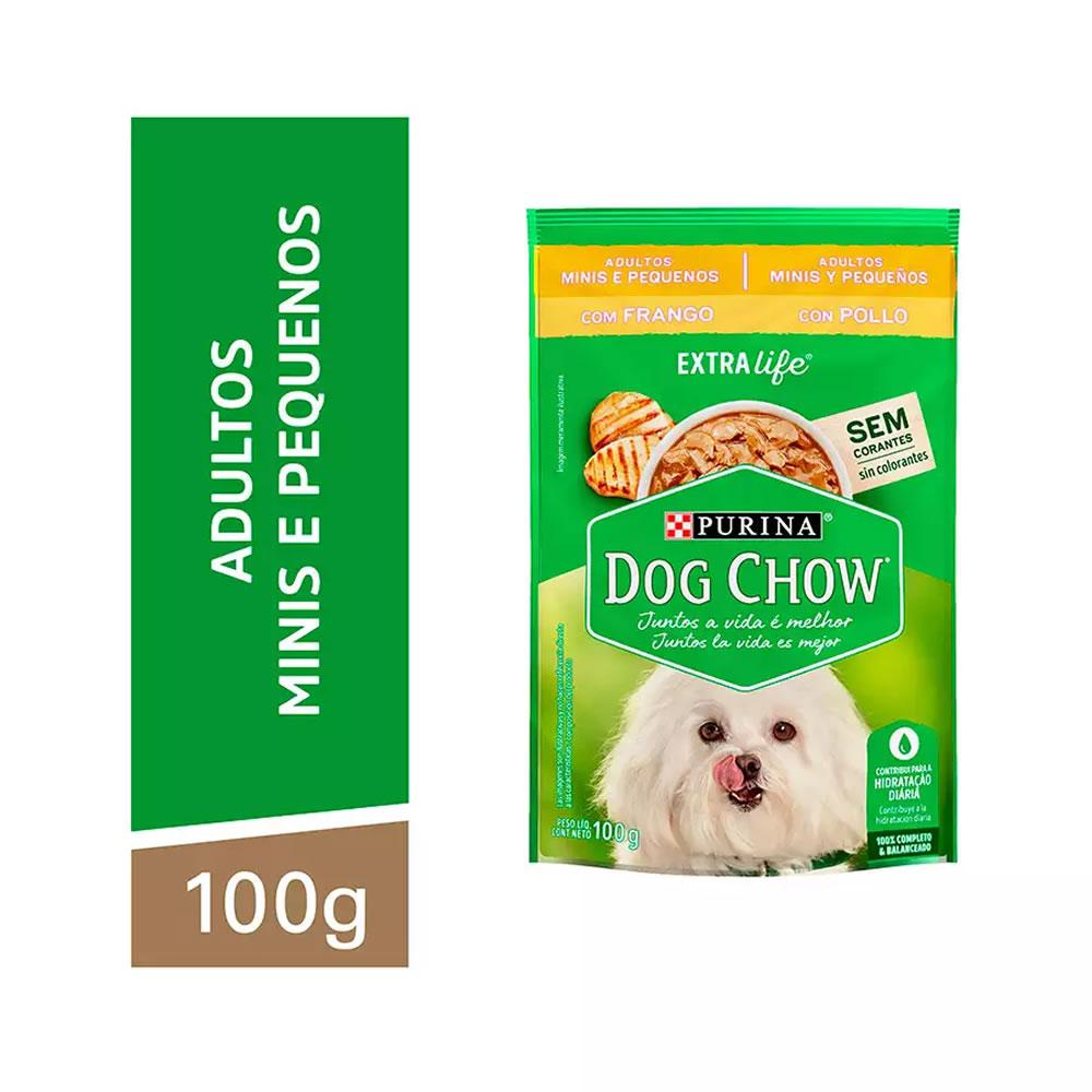 Ração Úmida Dog Chow Sachê Cães Adultos Raças Pequenas Frango 100g em Oferta na Shopee