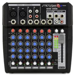 Mesa De Som Automotivo Stetsom Stm1206 6 Canais 4 Eq Band