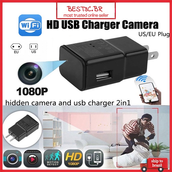 1080 P Vigilância Mini Câmera Com wifi USB Ação HD Gravador De Vídeo De Proteção Carregador De Segurança Portátil Escondido