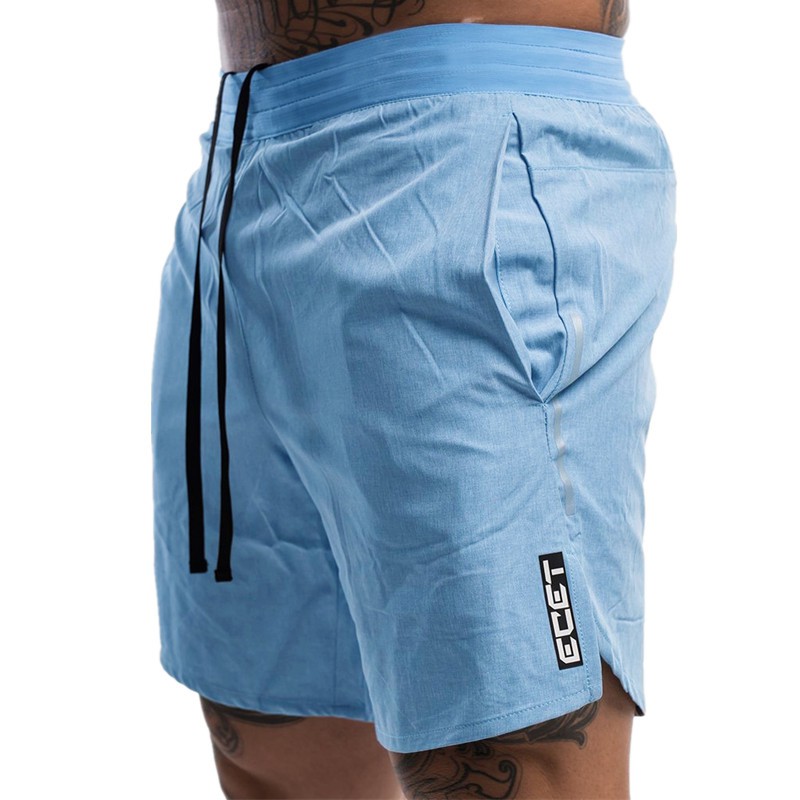 Novos Homens De Fitness Musculação Céu Azul Shorts Man Verão Academias ...