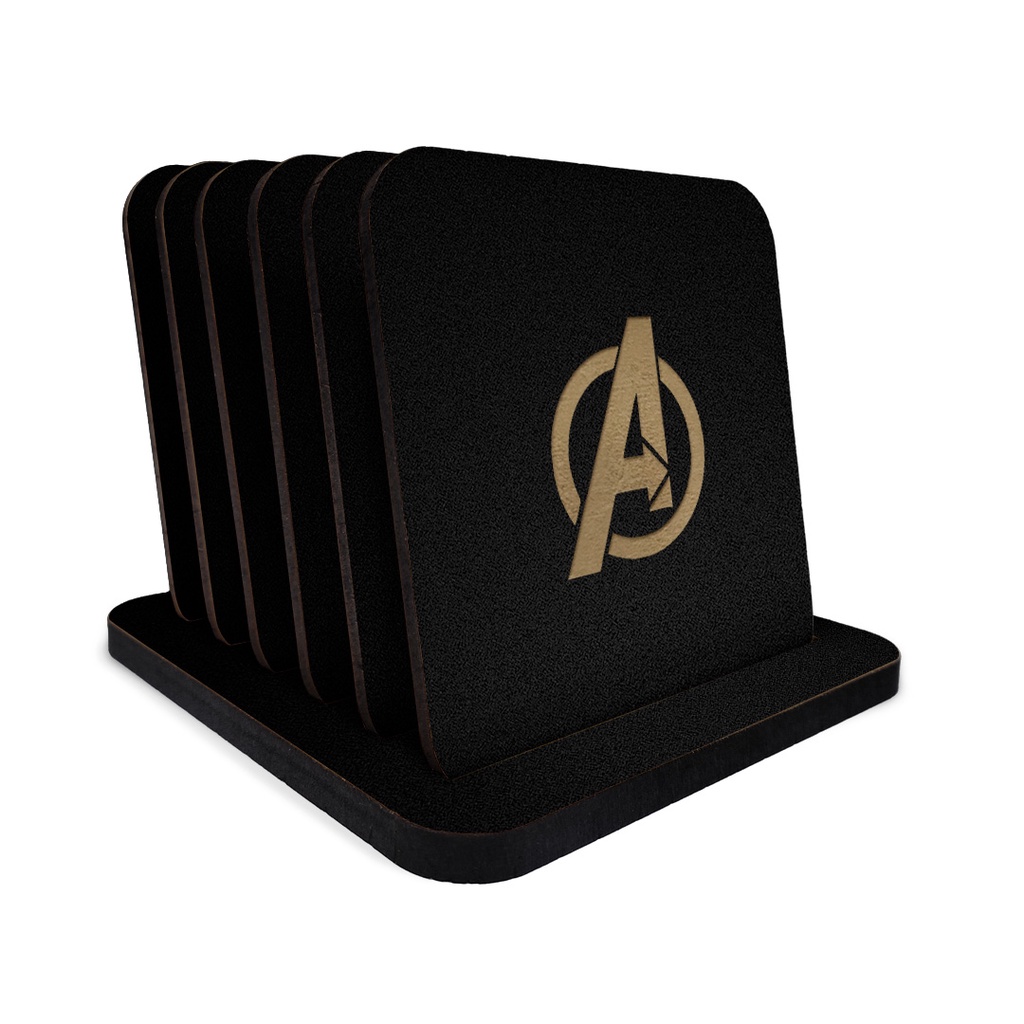 Kit 6 Porta Copos MDF Bolacha Avengers/Vingadores Apoio em Oferta na Shopee