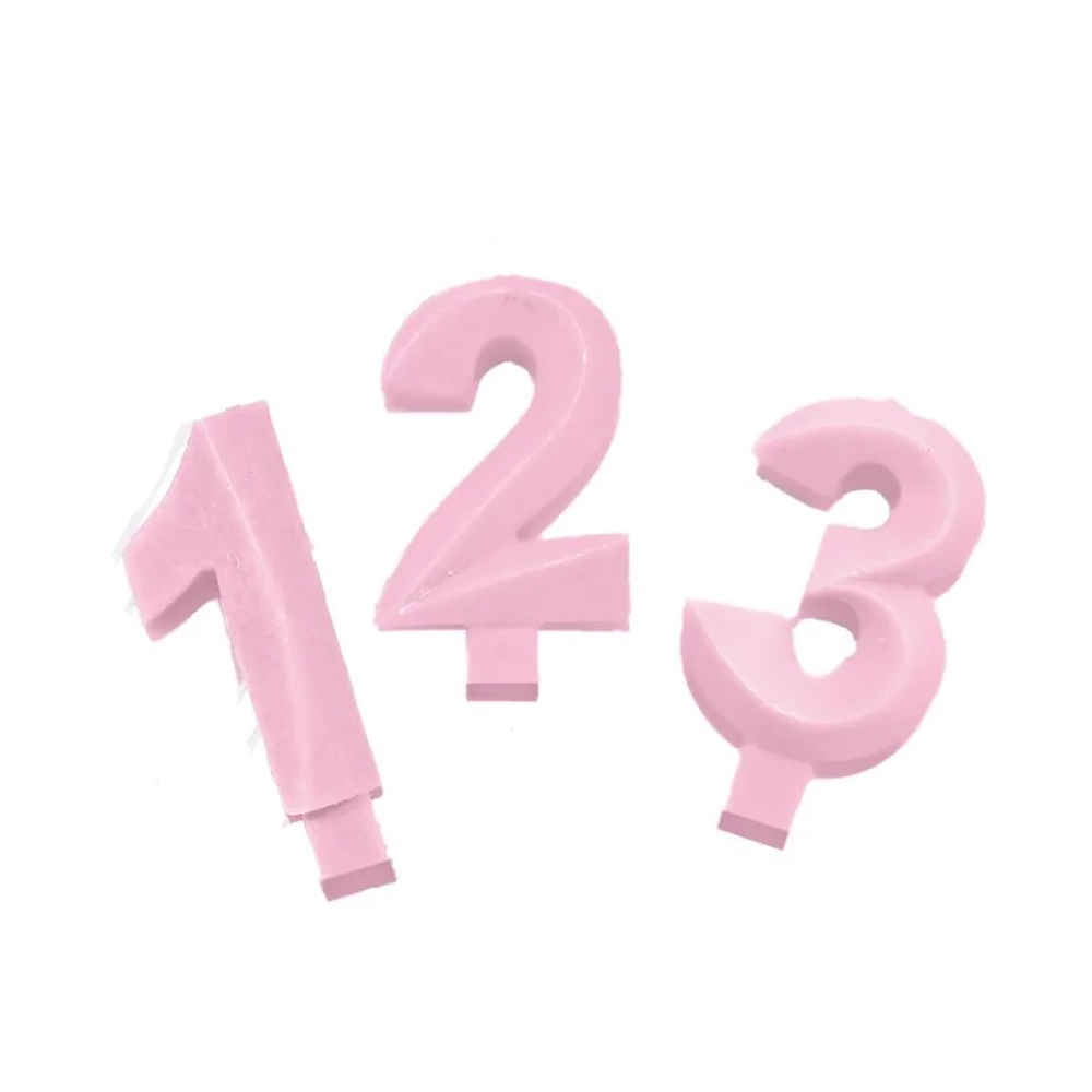 Vela Candy Rosa - 01 Unidade - Festcolor - Rizzo Número:5 em Oferta na Shopee