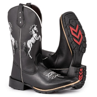 Bota Texana Masculina Country Bico Quadrado 2 Cavalos em Oferta na Shopee