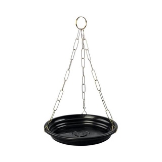 Kit Suspenso Para Pendurar Vasos e Plantas - Prato Redondo Preto N° 4 e Corrente De Aço Para Vaso 64cm - Promoção!