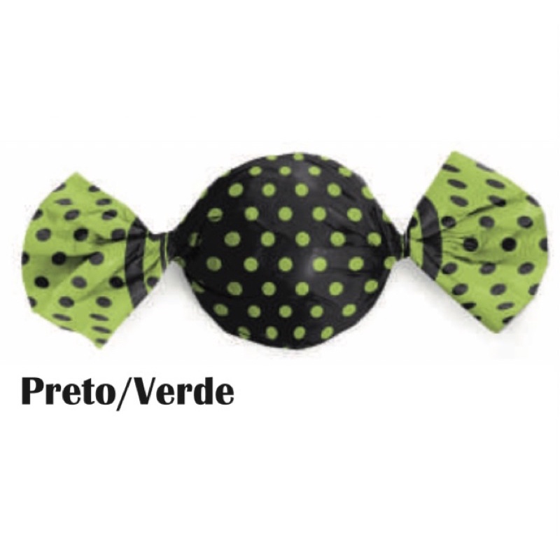 100 embalagem para trufas preto/verde  poá carber 15,5x14,5 em Oferta na Shopee