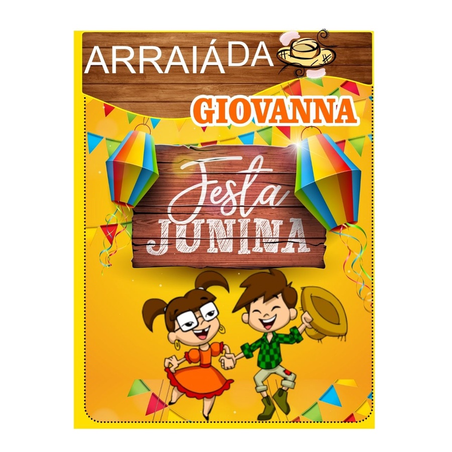 Livro De Colorir Personalizado / Revistinha de Colorir - Tema Festa Junina