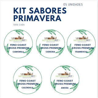 Kit 05 Feno Sabores PRIMAVERA - 100G NUTRIPANSPETS em Oferta na Shopee
