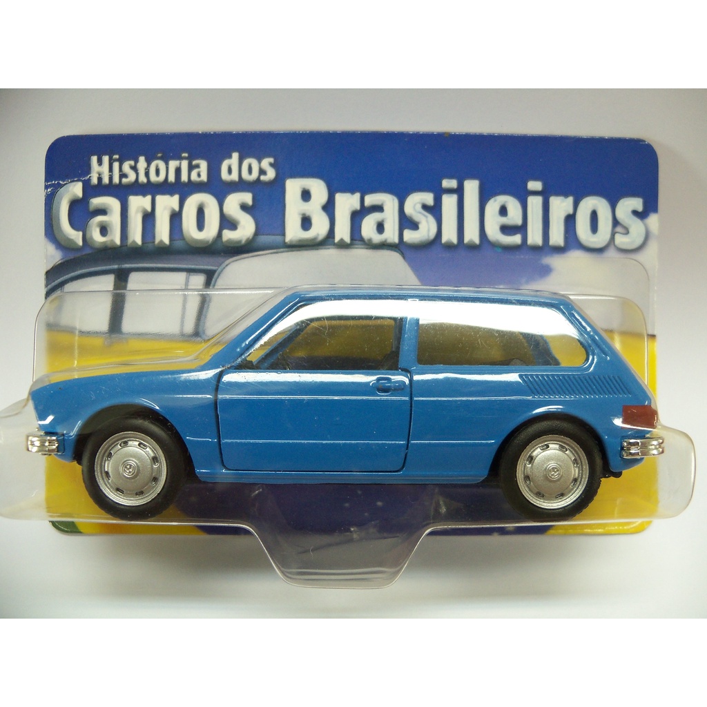 Miniatura VW Volks Wagen Brasilia Azul Carros Brasileiros 1:43 Na Cartela Original IXO. Carro De Coleção Free Wheels Die Cast
