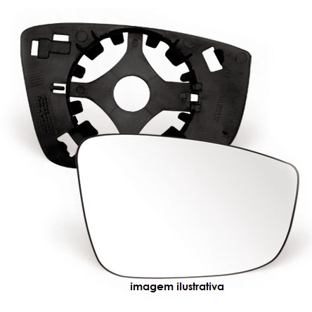 Lente Retrovisor Fox 09/14 Gol Voyage Saveiro G6 13/ Polo 11/  Esquerdo Lente Maior Lado Motorista