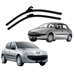 Par Palheta Limpador Parabrisa Dianteiro Peugeot 206 207 1998 a 2014