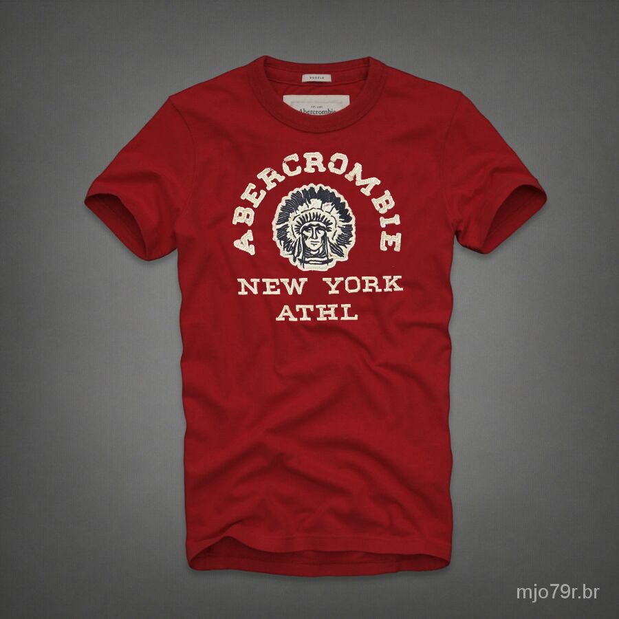 Camiseta Abercrombie & Fitch Manga Curta casual Moderna De Alta Qualidade | Shopee Brasil