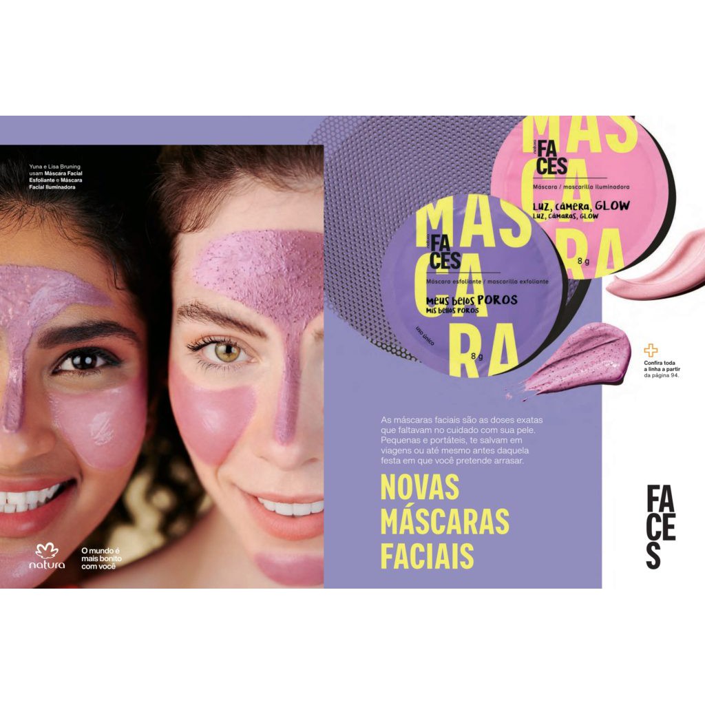 Máscara Facial Esfoliante Meus Belos Poros Natura Faces - 8g | Shopee Brasil