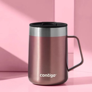 Caneca Térmica Contigo Inox 414ml Tampa Vedada Café Chá Quente Frio Antiderrapante - Rose