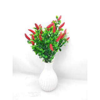 Galho de pimenta artificial unidade e kit em Oferta na Shopee