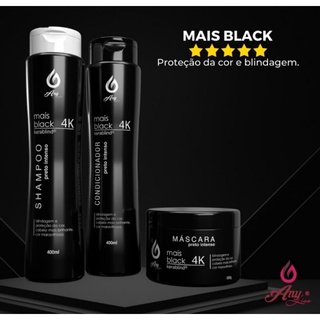 Kit Capilar Matizador Cabelo Preto Mais Black Any Liss 3 Produtos-promoção-kit revenda