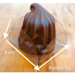 100 Forminhas Para Doces Acetato 5x5 Big Para Doces Finos