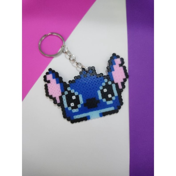 Chaveiro Stitch Desenho Personagem Hama Beads Perler Beads Pixel Art Shopee Brasil