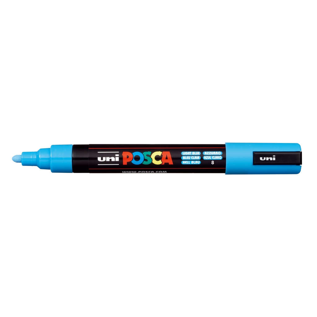 Caneta Posca 5m Ponta 2,5mm Azul Clara - kit c/2 - Uniball
