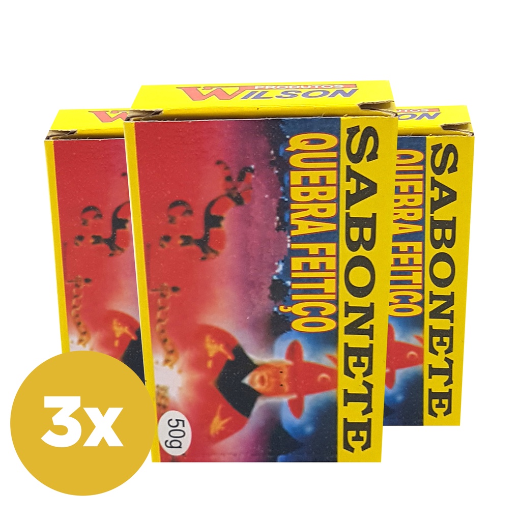 Kit Revenda 3 Sabonetes Quebra Feitiço Descarrego 50g