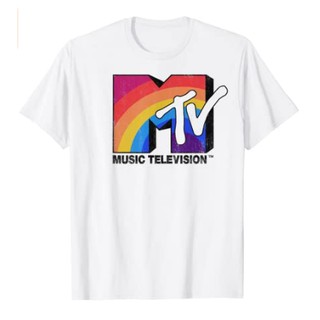 Camiseta Básica Unissex Algodão MTV Music Television Rainbow Tumblr Oferta