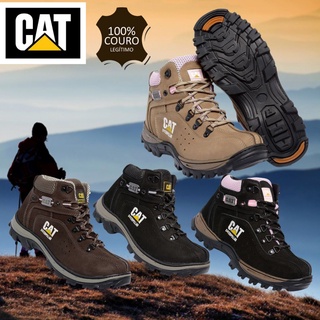 Bota Coturno Tenis Caterpillar Adventure Couro Nobuck Legitimo Masculino e Feminino Palmilha Em Gel