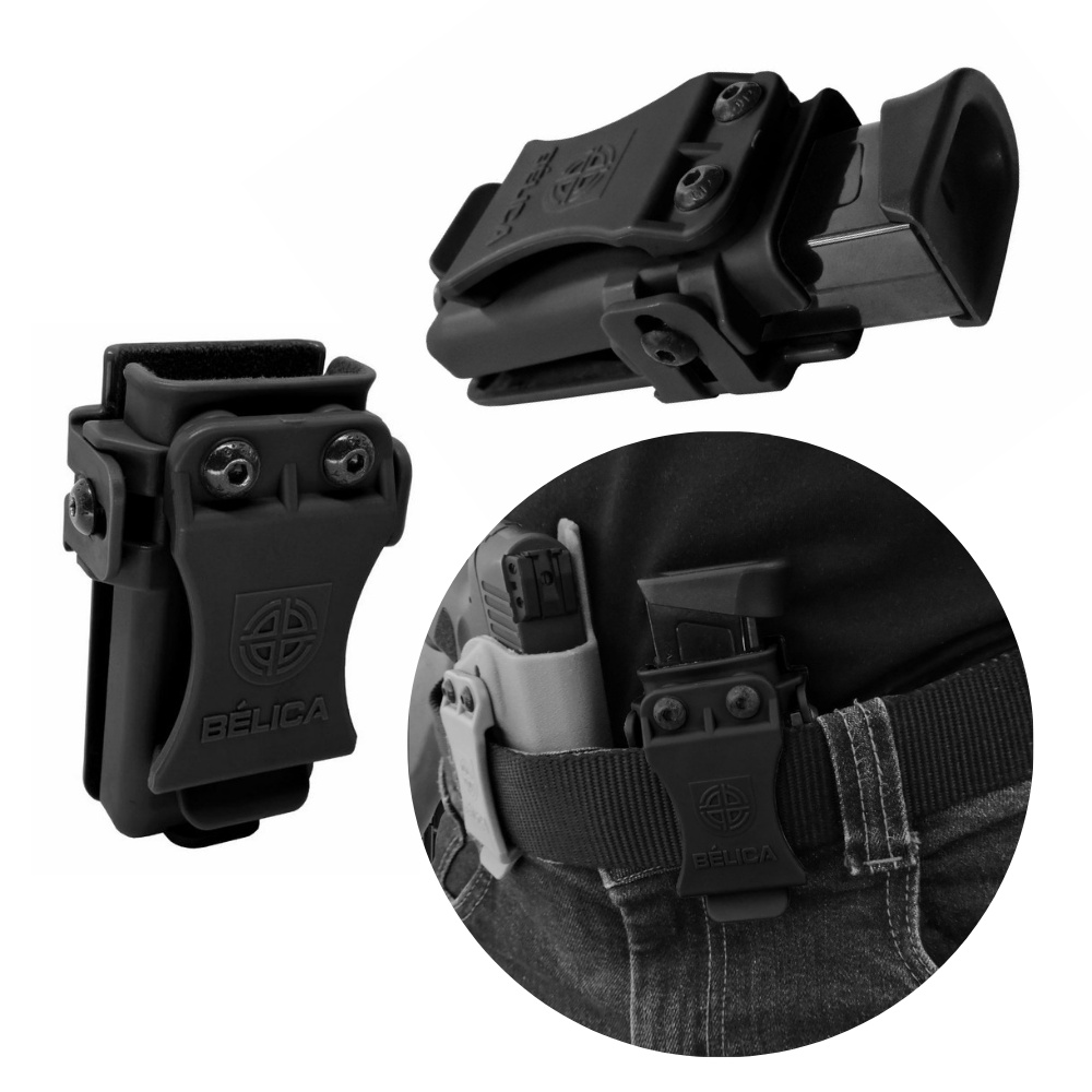 Porta Carregador Porte Velado com Regulagem Universal para .40 9mm 380 Polímero Bélica em Oferta na Shopee