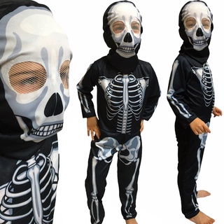 Fantasia Esqueleto Caveira Roupa Halloween infantil criança