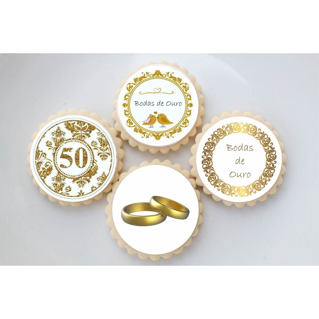 Papel De Arroz Para Bodas de Ouro Comestível Para Biscoitos Bolachas Pirulitos Pão De Mel